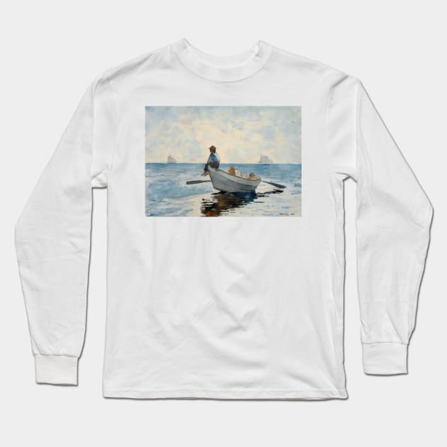 Boys in a Dory by Winslow Homer Long Sleeve T-Shirt by Classic Art Stall